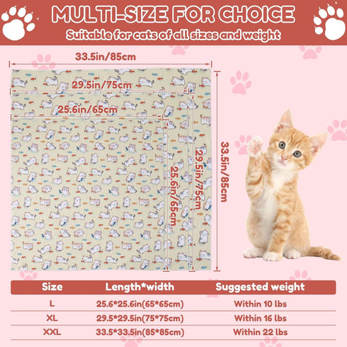 Dvxoc 25.6" 10lbs) Cat Grooming Wrap,cat wrap for Cutting Nails,Self-Adhesive cat Swaddle wrap cat Restraint cat wrap