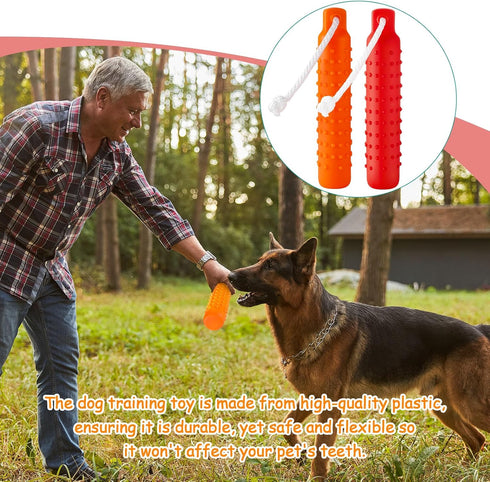 Blueweenly 8 Dummy Pcs Dog Bumper Toy for Water Retrieving Plastic Puppy Training Dog Float Toy Lightweight for Float