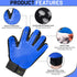 Upgrade Pet Grooming Gloves for Dogs, Cats, Rabbits & Horses, Efficient Hair Remover Mittens - 1 Pair (Blue)