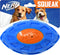 Nerf Dog 6in TPR EXO Squeak Football, Blue/Orange
