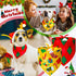 Locmeo 100 Pcs Christmas Dog Bandanas Bulk Xmas Dog Bandanas Adjustable Santa Claus Gingerbread Man Deer Pattern Pet