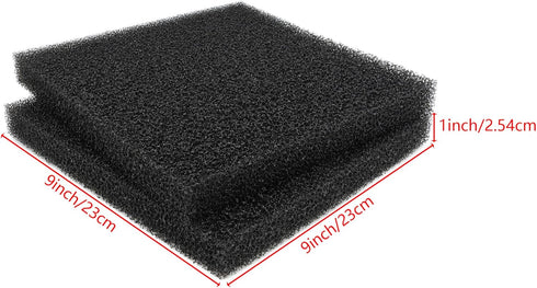 ALEGI 8 Pieces Aquarium Filter Foam Sponges, 9x9x1 inch Bio Sponge Media Pad