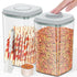 LEAWALK 4.2Qt 2Pack Airtight Dog Cat Food Storage Container and Dog Treat