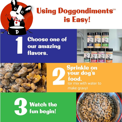 Southern Fried Chicken Flavor Dog Food Topper, Powder, Fun People Food Flavors for Small & Large Breeds