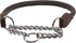 Rolled Genuine Leather Martingale Dog Collar Choker, Brown, 7 Sizes (#7 - Neck Circumf. 17.5"-19.5")