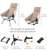Eugelrom High Back Reclining Camping Chair for Adults Oversized Portable Folding Chair with Head Support & Widened