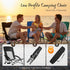 NEWBULIG Low Beach Chair Folding Camping Chair for Adults, Low Profile Lawn Chair with Cup Holders & Carry Bag, Extra