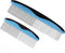 Dog Grooming Comb Set - 2 Pack with Stainless Steel Teeth, Comfort Grip Handle, Large and Small Pet Combs