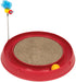 Catit Play Circuit Ball Cat Toy with Scratch Pad and Catnip Toy - Red, 43000