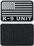 K-9 Tactical Patch 3x2 inch Black and White US Flag Patch for Tactical Hat, Cap, Vest, Trooper Clothing, Bags (White,