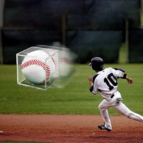 Danodoi Baseball Display Case UV Protected Acrylic Clear Baseball Holder Square Cube Ball Protector Memorabilia