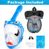 Full Face Snorkel Mask for Kids - 180 Degree Panoramic View Snorkeling Gear, Safe Anti-Leak Anti-Fog