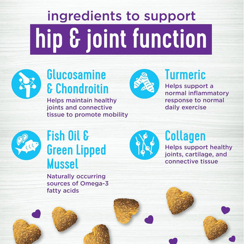 45 Count Wellness Grilled Chicken Flavored Soft Chews Hip & Joint Health Supplements for Dogs