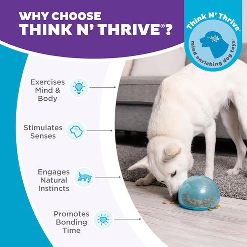 Outward Hound by Planet Dog Snoop Durable Interactive Treat Dispensing Dog Toy - Large, Blue