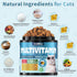 500 Immune, (90-Day Taurine for Cats Vitamins Treats Snacks Cat Multivitamin Crunchy & Creamy Chews Supports Joints
