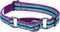 Blueberry Pet 3M Reflective Multi-Colored Stripe Martingale Dog Collar, Small, Violet and River Blue, Heavy Duty