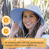 Solaris Wide Brim Women Sun Hat, UPF 50+ Sun Protection, Packable, Floral Scarf Cooling Hat with Neck Flap