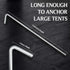 Tent Stakes for Outdoor Camping - Heavy Duty Metal, Galvanized Rust-Free Yard Stakes, 10 Garden Edging Fence Hooks