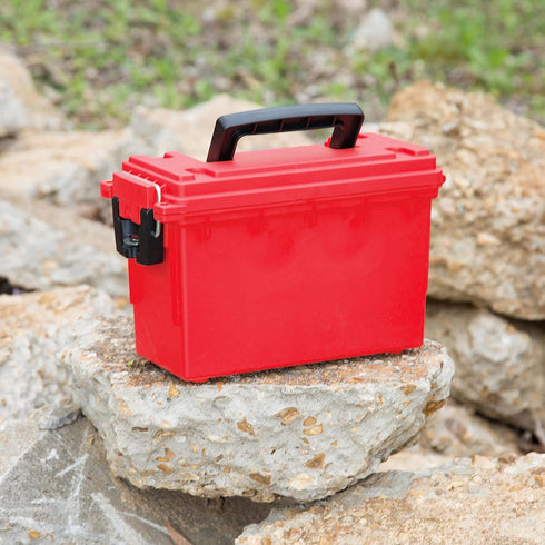 Sheffield 12636 Waterproof Field Box, Pistol, Rifle, or Shotgun Ammo Storage Box, Tamper-Proof Locking Can, Made in The