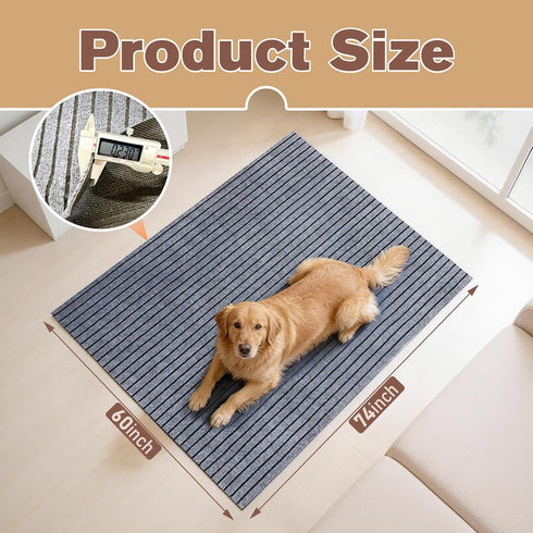 Bhyhok 74 60 0.3inch * * Dog Crate Floor Protection Mat Kennel Mat to Protect Floors Non-Slip Absorbs Urine Water