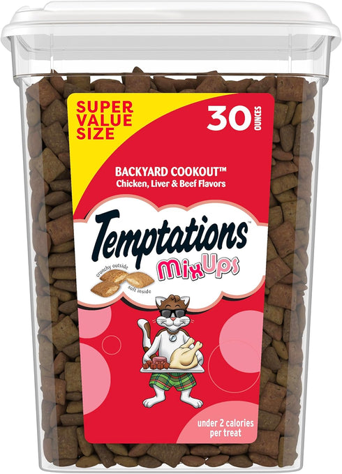 Temptations Cat Treats MixUps Backyard Cookout Flavor Crunchy, Soft Cat Treats, 30
