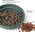 Coomazy Silicone Slow Feeder Bowls, Interactive Puzzle Toy for Dog Cat Food Training, Prevents Overeating (Dark Green,