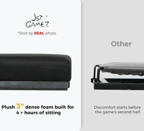 18.5in 3in Stadium Seats with High Back Support and Thick Foam Cushion Bleacher Chairs with Back and Cushion -Portable