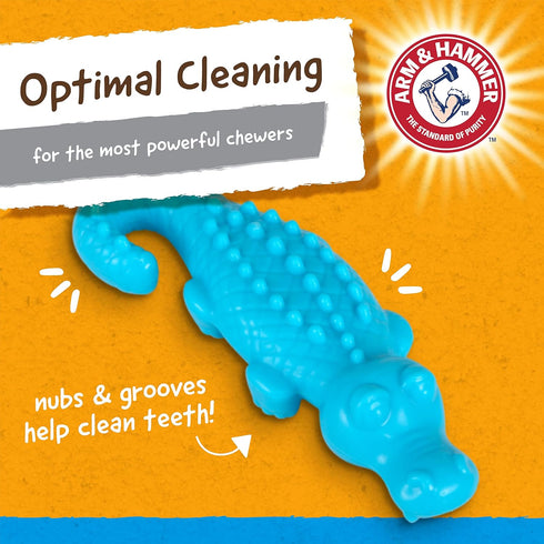 Arm & Hammer for Pets Nubbies Dental Toys, Gator Dental Chew Toy for Dogs, Reduces Plaque & Tartar