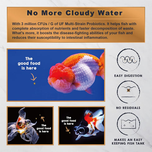 Ultra Fresh Sinking Goldfish Food, Color Enhancing, Balanced Diet, Slow Sinking Pellets, 4.6 oz