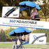 360Adjustable 2 PACK 48.8" 3 180+360 Umbrella Protection Stroller, beach chair umbrella with clamp, high UV protection.