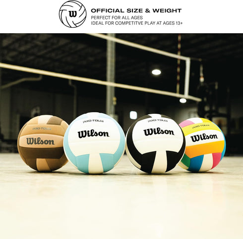 Wilson Pro Tour Indoor Volleyball - Official Size & Multicolor