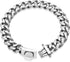 Dog Chain Collar Walking Metal Collar with Secure Buckle, Cuban Link Heavy Duty Chew Proof for Large Dogs (19MM, 26")