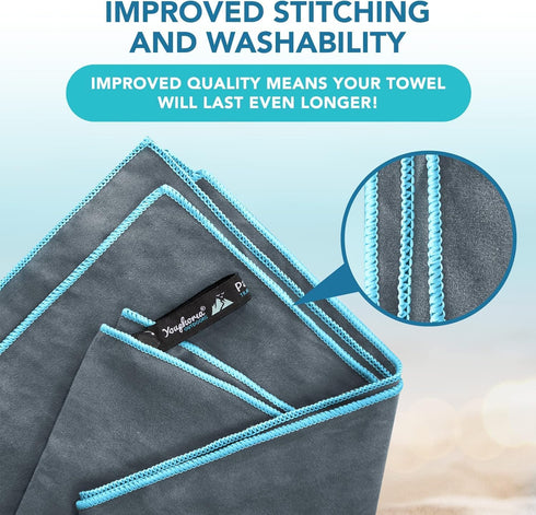 Youphoria Microfiber Travel Towel, Fast Drying Lightweight for Camping, Beach, Hiking & Sport