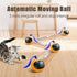 Migipaws Interactive Cat Ball Toy Set, Automatic Rolling Chase Ball with Fluffy Tail, Rechargeable (Orange)