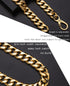 Cuban Link Dog Collar - Light Metal Gold Chain Necklace, 3/4 inch Wide, 20 inches, Cute Fashion for Frenchie, Bully,