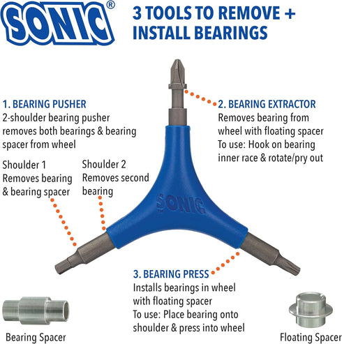 SONIC Pro Inline Skate Tool - Blue