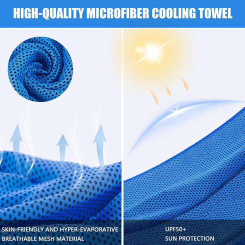 4 Pack (40"x12"), Leuceiy Cooling Towels Cooling Towels for Neck and Face, Gym Towel for Working Out, Soft Breathable