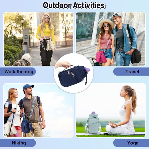 AGLOD Crossbody Water Bottle Holder Bag - Ideal for Hiking, Cycling & Walking