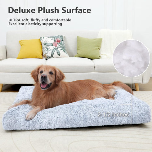Vonabem XXL Washable Dog Bed, Waterproof Large Pet Bed, 48 inch Crate Bed for Jumbo Dogs, Plush Thick