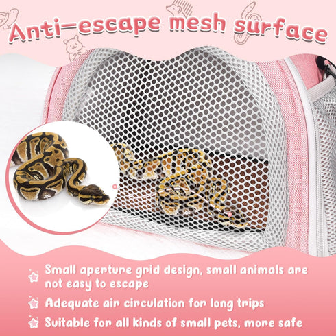 YUDODO Hamster Carrier Guinea Pig Carrier Bag Small Animal Sugar Glider Pouch Gerbil Hedgehog Portable Travel Carrier