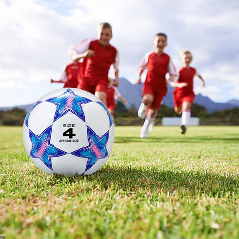 1.5& 3 4 5 Runleaps Soccer Ball Size Size & Size & Size for Kids and Adult, Ball Toys with Star Pattern Official Size
