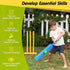 Greensen Kids Cricket Set, ABS Plastic Cricket Bat Set with Ball, Beach Stand Kit for Children Toddler Sports