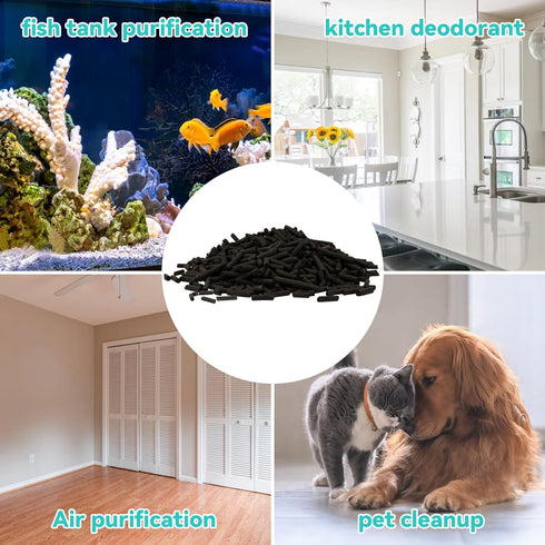 Sukh 310g Activated Carbon Pellets, Bulk Activated Charcoal for Aquarium Filter and Waterbox