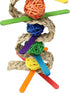 Bonka Bird Toys Chewballishous Parrot Bird Toy, 9.00" High x 4.00" Wide, for Conure Quaker Cockatiel
