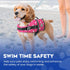 Paws Aboard Dog Life Jacket - Adjustable, Reflective, Comfortable Swim Vest for Dogs, XX-Small to Extra Large (Pink