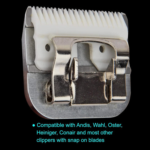 Detachable Ceramic Blade, Size 10 Blade 1/16", High-Tech Ceramic Materials, Compatible with Most Andis, Oster, Wahl A5