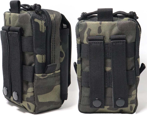 Pack Tactical Molle Utility Pouch Cell Phone Pouch, Waist Bag Belt Pouch for Men, EDC Bag Gadget Organizer Vest Purse