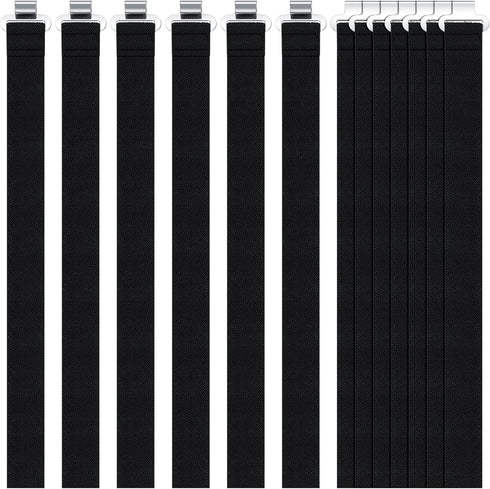 Shappy 13 Inch Replacement Straps for Baseball Catchers Gear, Youth Leg Guard Straps in Black Silver