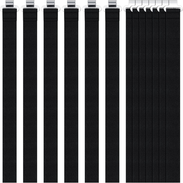 Shappy 13 Inch Replacement Straps for Baseball Catchers Gear, Youth Leg Guard Straps in Black Silver