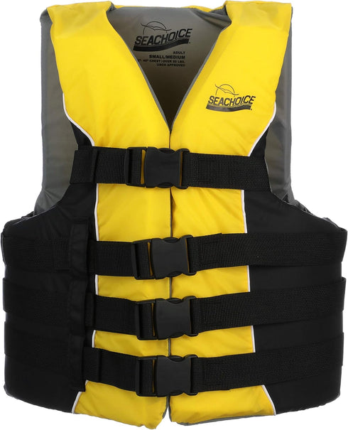 Seachoice Type III Life Jacket, USCG-Approved Adjustable Boat Vest